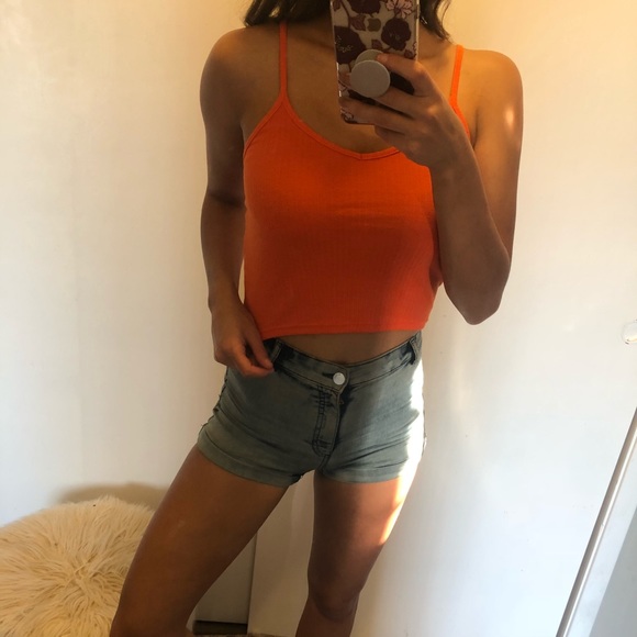 Orange TopShop Ribbed Tank - Picture 2 of 3